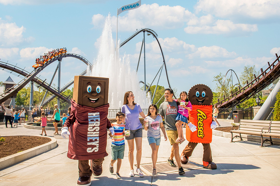 Visiting Hersheypark:Meet candy characters