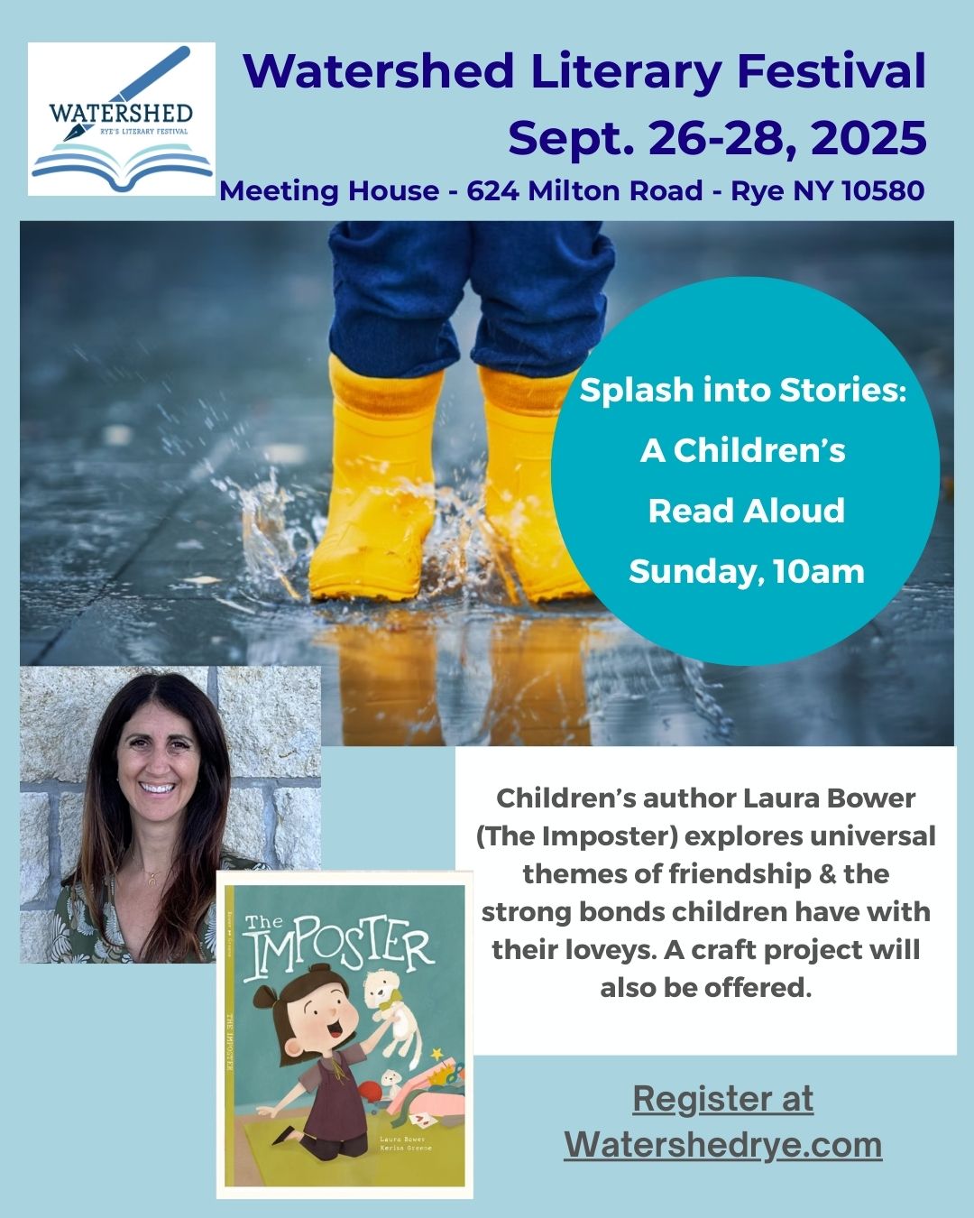 Children's Read-Aloud with Author Laura Bower at the Watershed Literary Festival